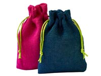 Jute bags and Jute pouches in colour blue and pink