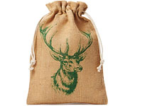 jute bag with deer motif